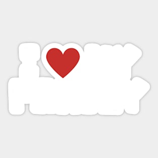 I Love My Family Gathering Reunion Celebration Heart Sticker